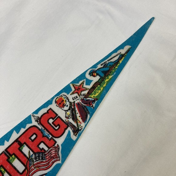 Vintage Gettysburg PA Pennant Felt Flag 25” PA Pennant￼ Beautiful Nice Detailed - Picture 7 of 12